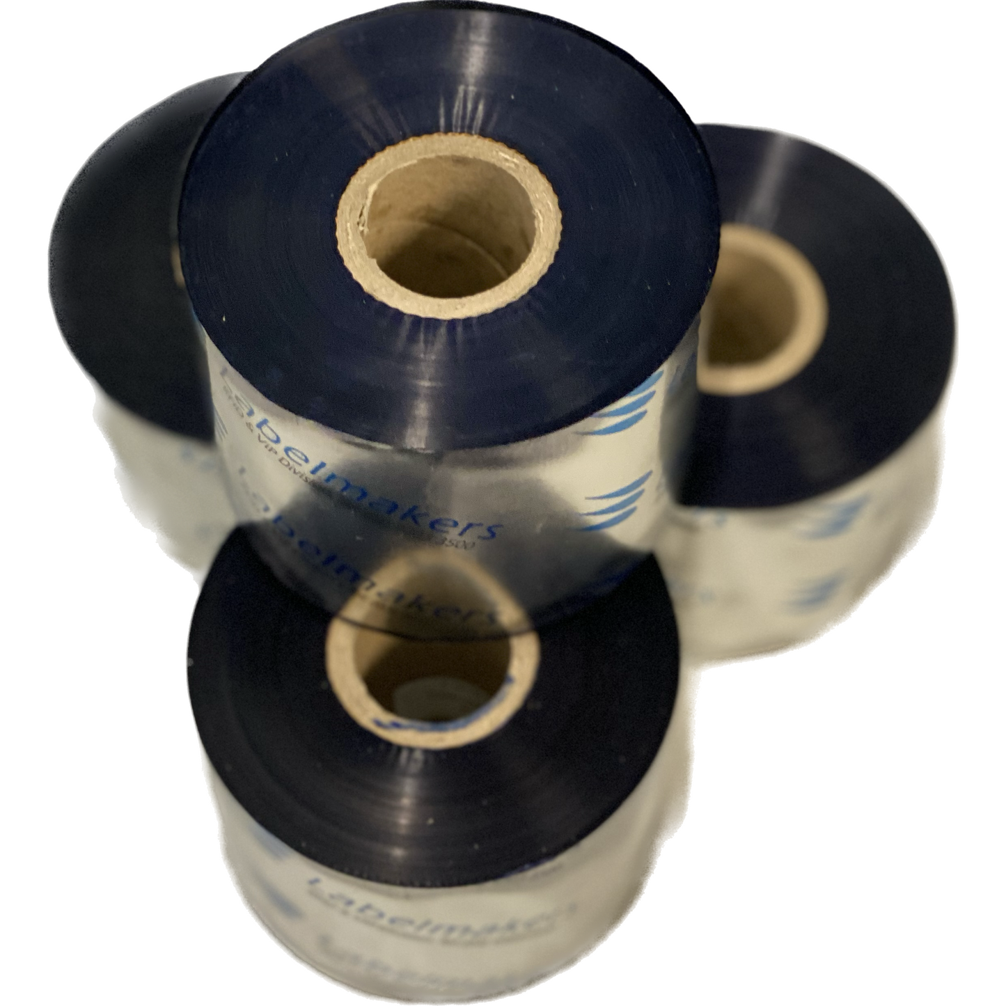 BLUE Thermal Ribbons, Wax / Resin, Ink Outside